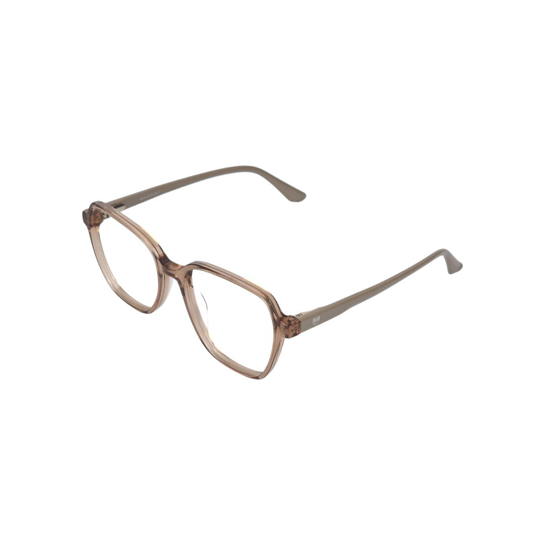 Patagonia marco óptico acetato Rojo Marrón filtro luz azul - Buhu Eyewear - detalle montura