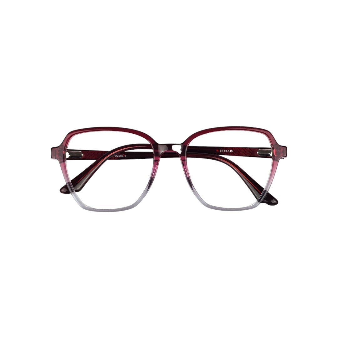 Patagonia marco óptico acetato Rojo filtro luz azul - Buhu Eyewear - vista lateral