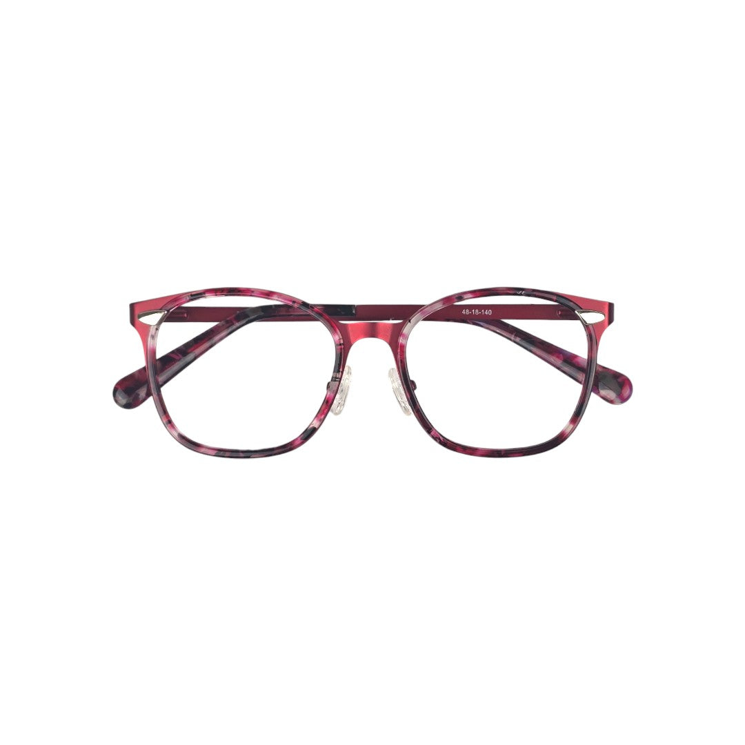 Puerto Varas marco óptico acetato Púrpura filtro luz azul - Buhu Eyewear - detalle montura
