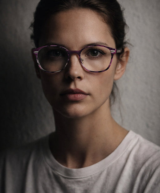Puerto Varas marco óptico acetato Rosa mujer filtro luz azul - Buhu Eyewear