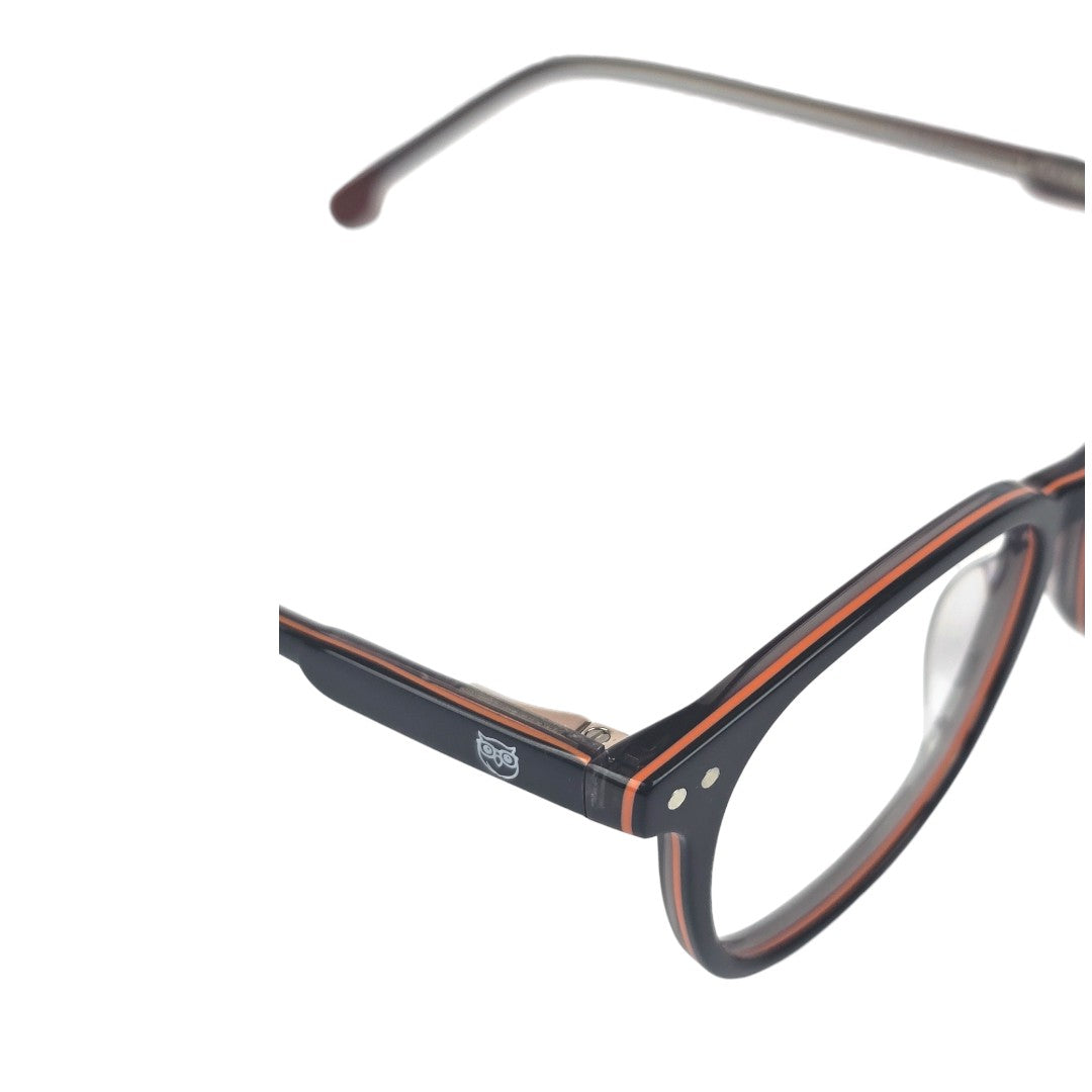 Quintay marco óptico acetato redondo Gris filtro luz azul - Buhu Eyewear