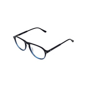 Quinteros marco óptico acetato aviador Azul filtro luz azul - Buhu Eyewear - detalle montura