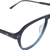 Quinteros marco óptico acetato aviador Azul filtro luz azul - Buhu Eyewear - vista frontal