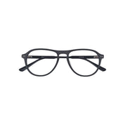 Quinteros marco óptico acetato aviador Negro filtro luz azul - Buhu Eyewear - vista frontal