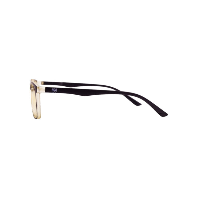 Reiner lentes de lectura filtro luz azul Amarillo - Buhu Eyewear - detalle montura