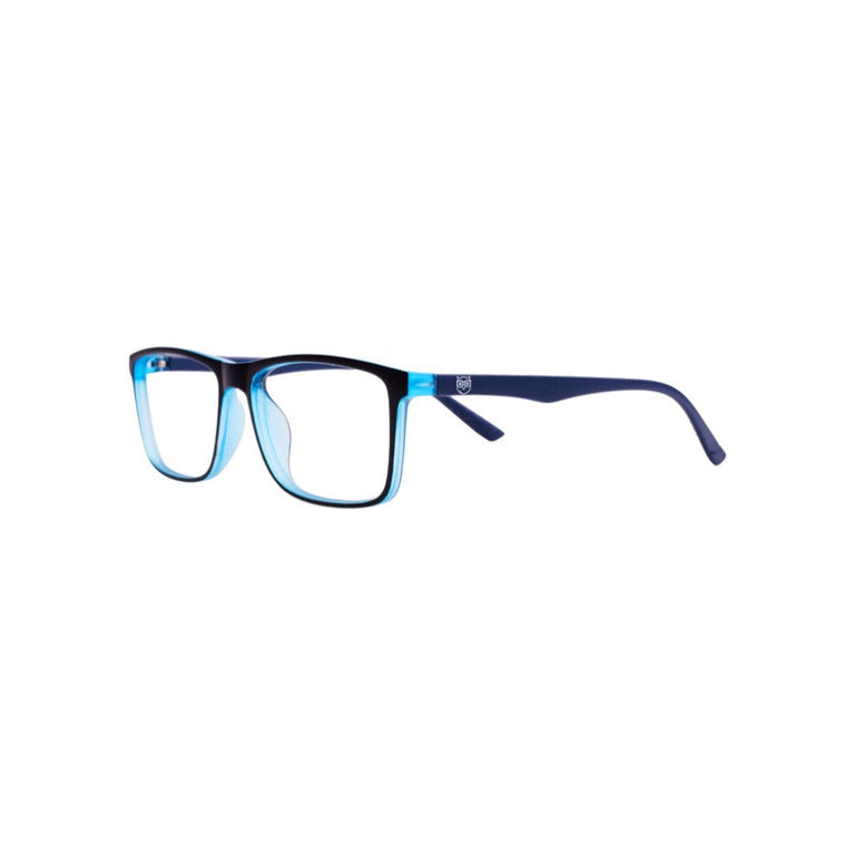 Reiner lentes de lectura filtro luz azul Azul - Buhu Eyewear - detalle montura