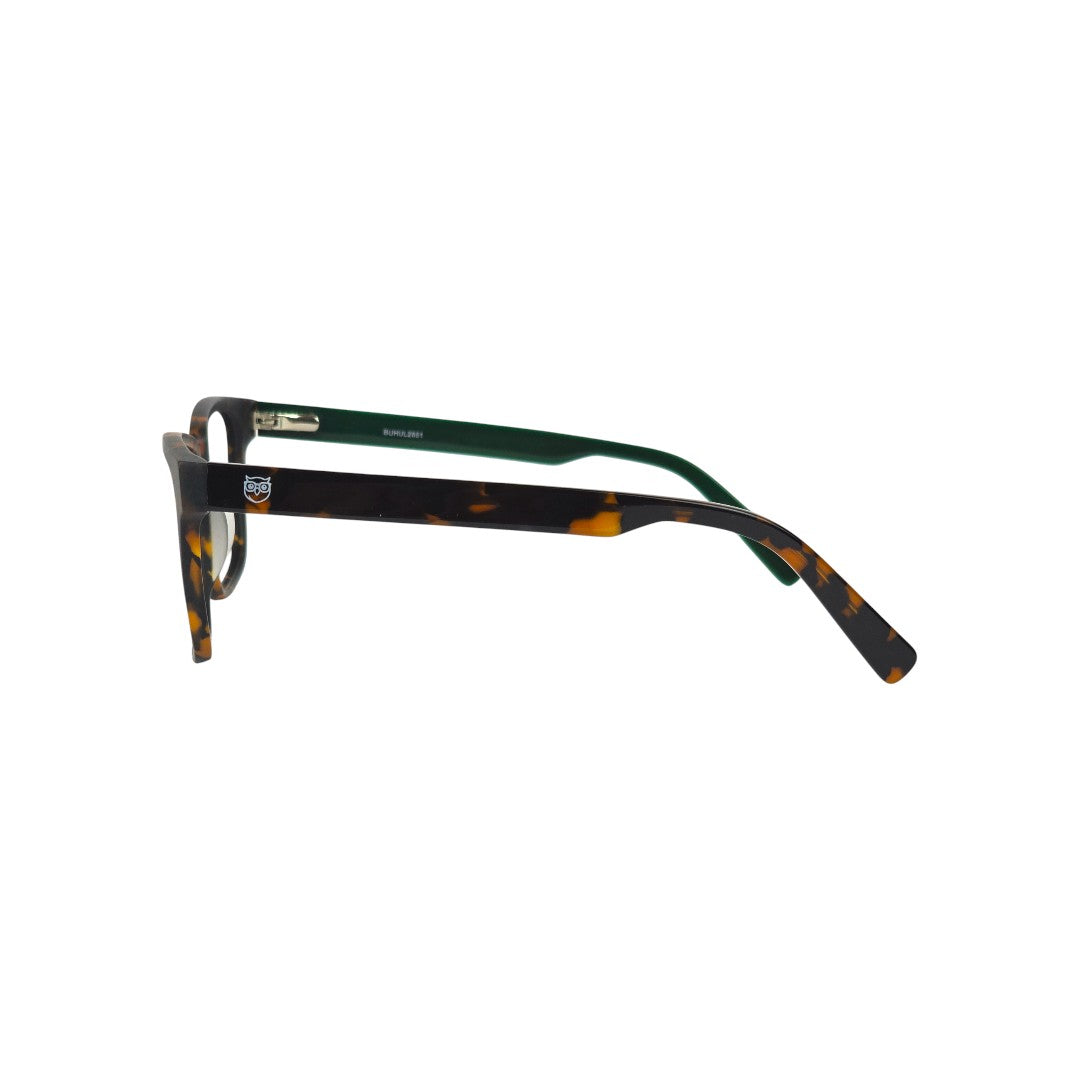 San Pedro marco óptico acetato Carey filtro luz azul - Buhu Eyewear - detalle montura