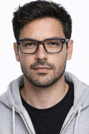 San Pedro marco óptico acetato hombre filtro luz azul - Buhu Eyewear - vista lateral