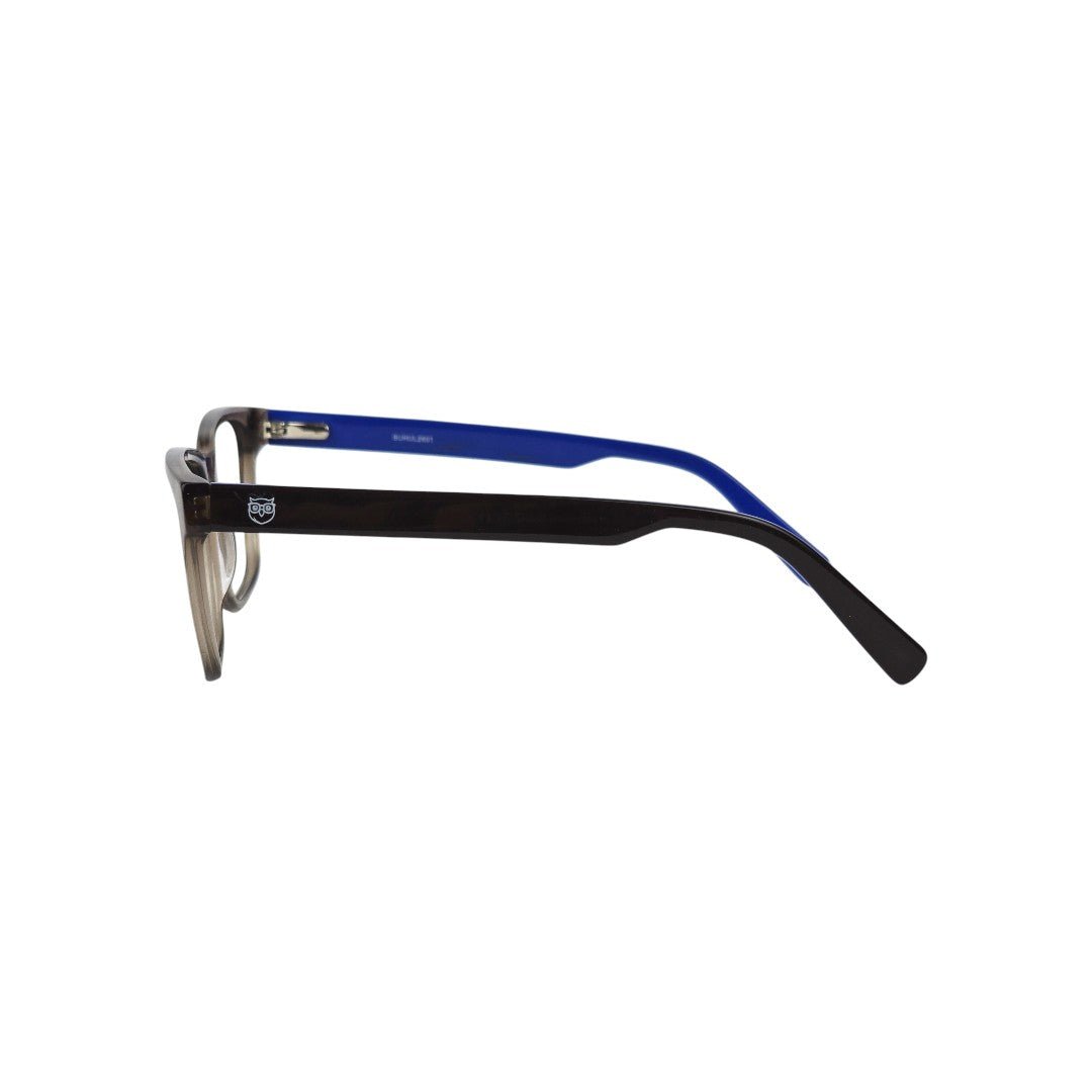 San Pedro marco óptico acetato Marrón filtro luz azul - Buhu Eyewear - vista lateral