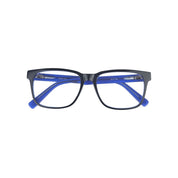 San Pedro marco óptico acetato Negro Azul filtro luz azul - Buhu Eyewear - vista frontal