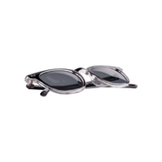 Samba lentes de sol UV400 polarizados Negro Transparente cristal Gris - Buhu Eyewear - detalle montura