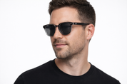 Samba lentes de sol UV400 polarizados Negro Transparente cristal Gris - Buhu Eyewear - en uso diario