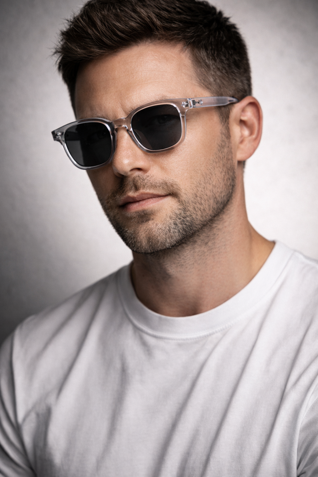 Toti lentes de sol UV400 polarizados Transparente cristal Gris - Buhu Eyewear - en uso diario