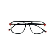 Stark marco óptico acetato Negro filtro luz azul - Buhu Eyewear - vista frontal