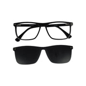 Tongoy Clip marco óptico acetato Negro clip-on sol - Buhu Eyewear