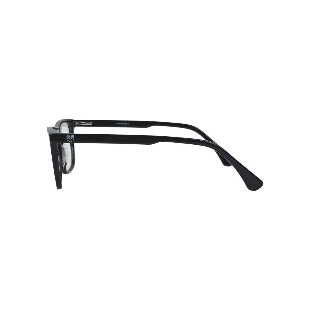 Tongoy Clip marco óptico acetato Negro clip-on sol - Buhu Eyewear - en uso diario