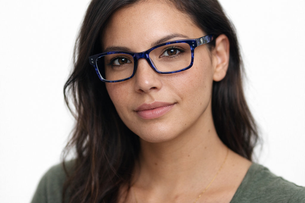 Tucan lentes de lectura filtro luz azul Azul - Buhu Eyewear - vista lateral