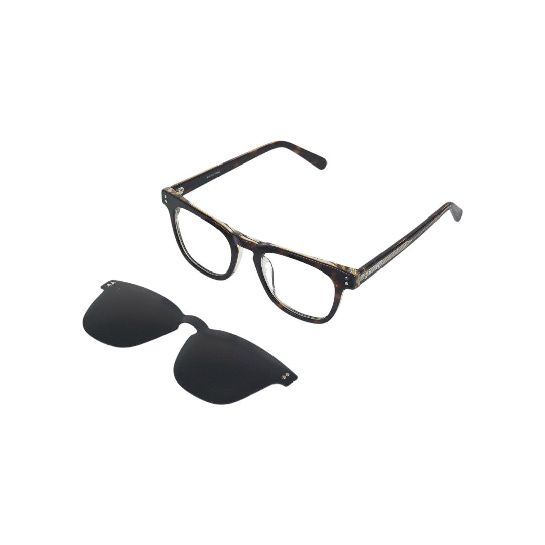 Valdivia Clip marco óptico acetato Carey clip-on sol - Buhu Eyewear - vista frontal