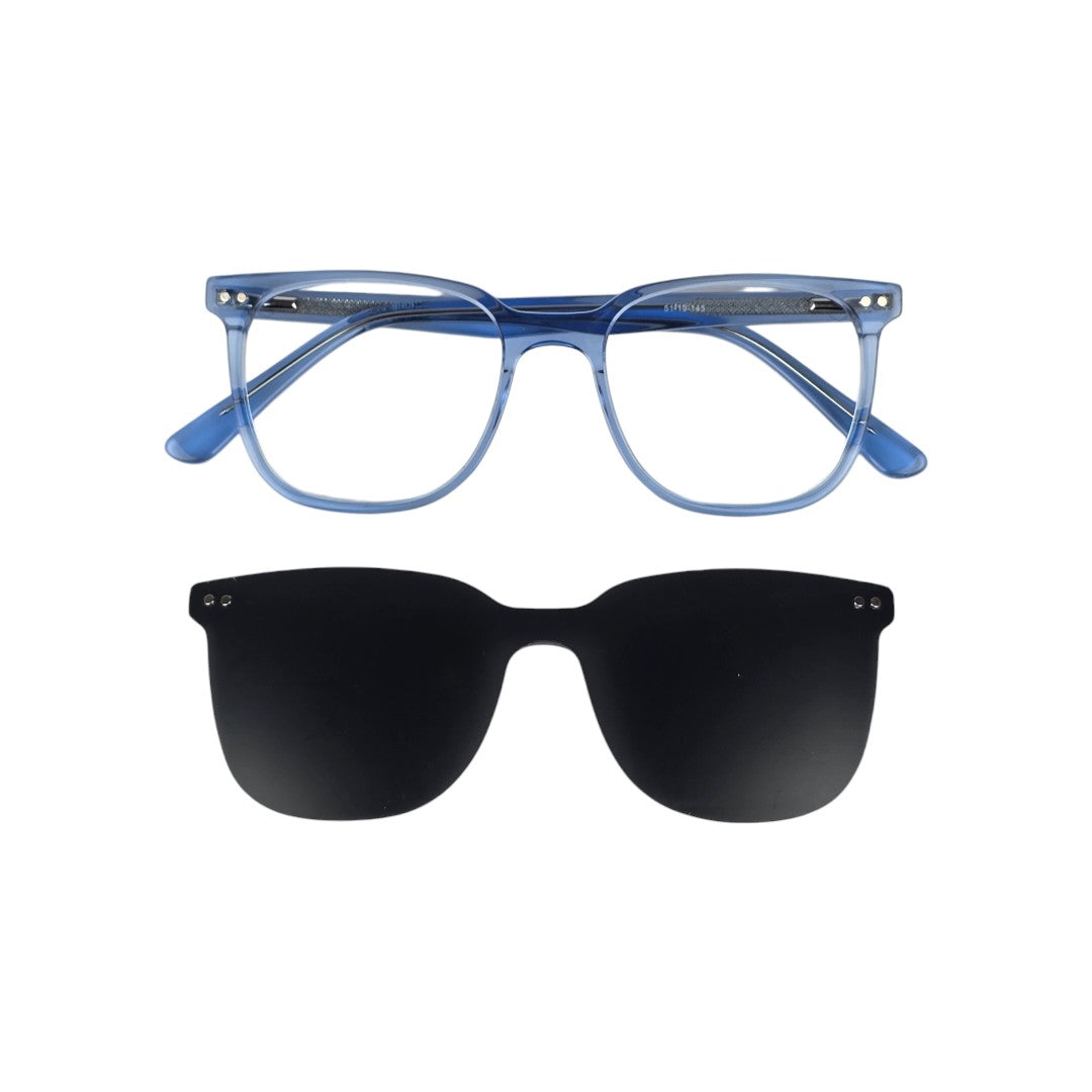 Vicuña Clip marco óptico acetato Azul clip-on sol - Buhu Eyewear