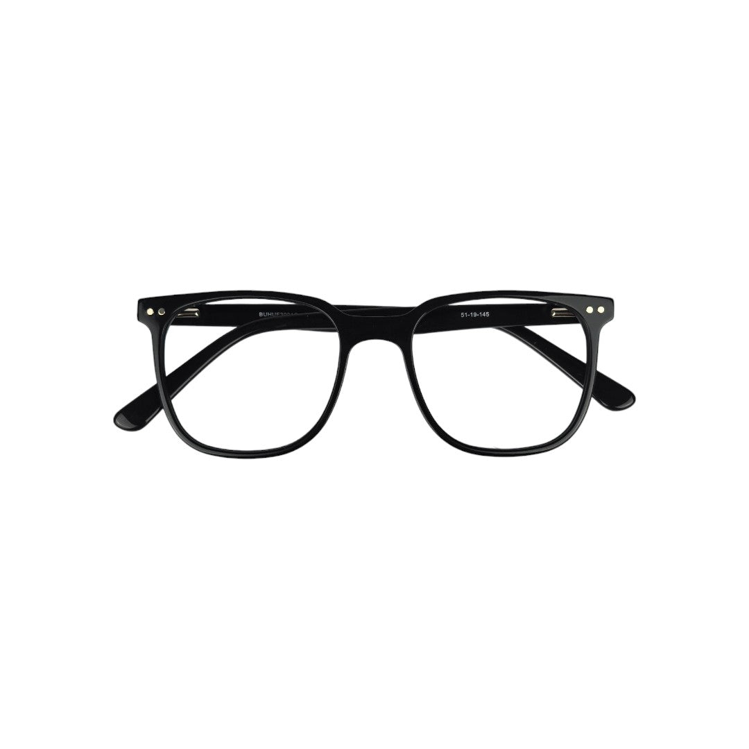 Vicuña Clip marco óptico acetato Negro clip-on sol - Buhu Eyewear - vista frontal
