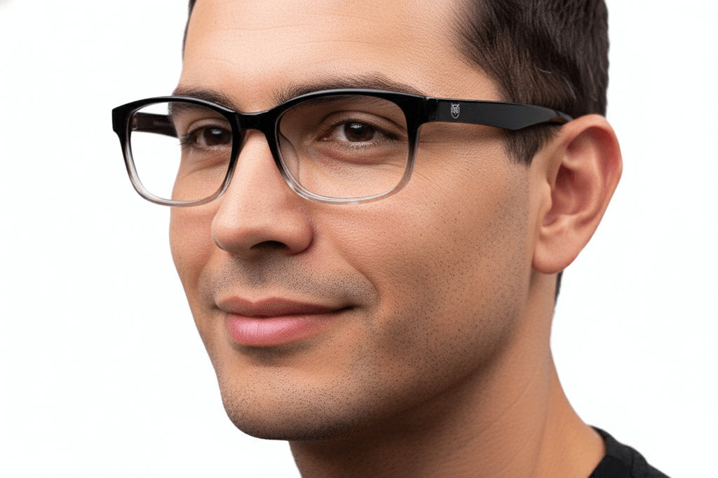 Villarrica lentes de lectura filtro luz azul Negro - Buhu Eyewear - en uso diario