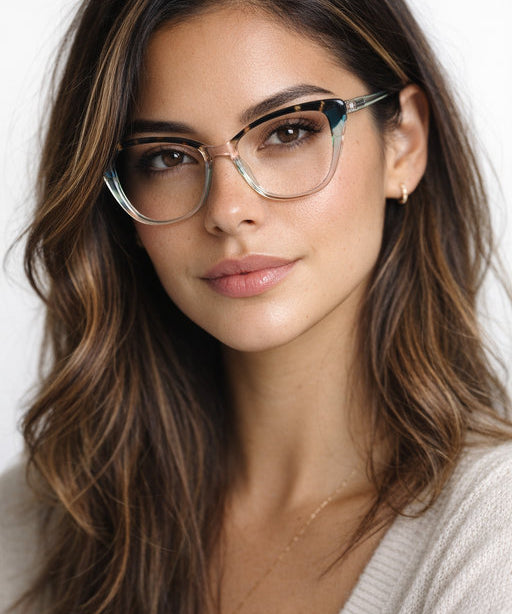 Zenit marco óptico acetato mujer filtro luz azul - Buhu Eyewear - vista lateral
