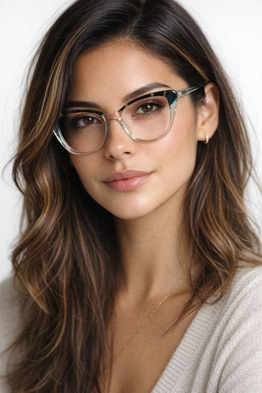Zenit marco óptico acetato mujer filtro luz azul - Buhu Eyewear - vista lateral