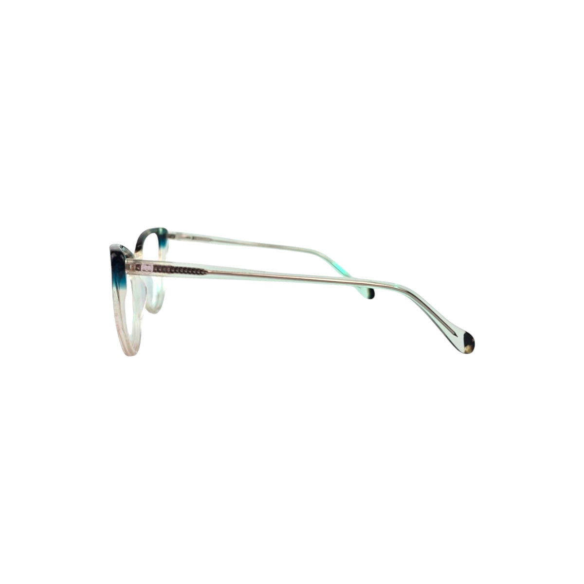 Zenit marco óptico Negro acetato filtro luz azul - Buhu Eyewear - vista lateral