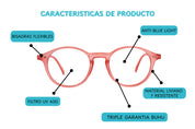 Atlas marco óptico acetato filtro luz azul - Buhu Eyewear - en uso diario lifestyle